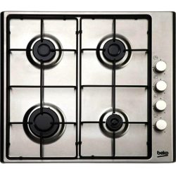 Beko HIZG64120SX 60cm 4 Burner Gas Hob in Stainless Steel 2 Year Parts & Labour Guarantee